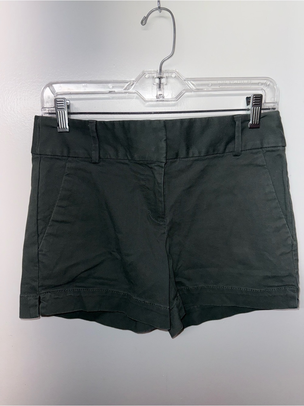 Women's Dark Green Casual Stretch Shorts